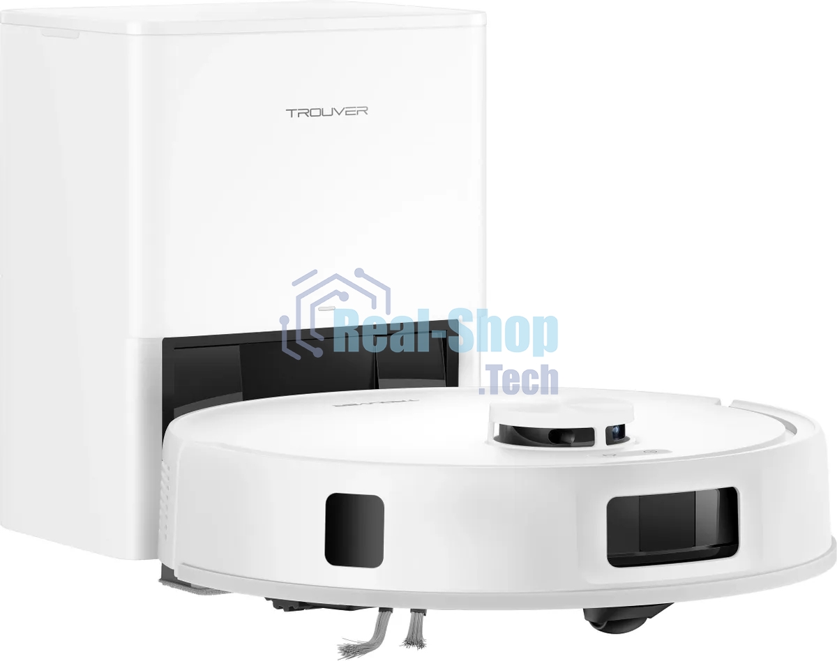 Робот-пылесос Trouver E20s Pro Plus белый, 3200 мAч Li-Ion, уборка сухая/влажная, пылесборник контейнер 0.32 л