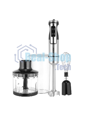 Блендер погружной Centek CT-1338 серебристый/черный, 1300 Вт, плавная регулировка, турбо