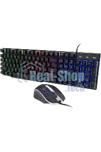 Комплект клавиатура + мышь Оклик GMNG 400GMK клав:черный мышь:черный USB