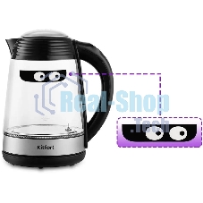 Чайник электрический Kitfort КТ-6126 1.7л. 2200Вт черный (корпус: стекло)