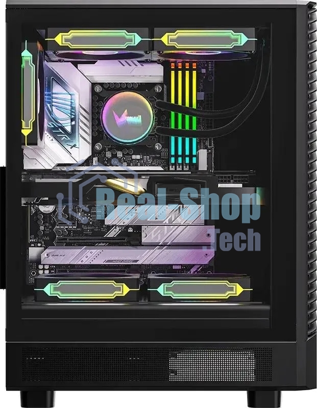 Компьютерный корпус Aerocool/Formula Mana Geometry черный без БП ATX 3x120мм 1xUSB 3.0 1xUSB3.1 audio bott PSU