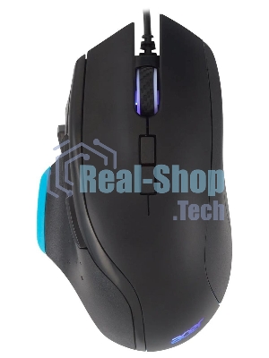 Мышь проводная Acer OMW123 черный, 6400 dpi, USB, кнопки - 8