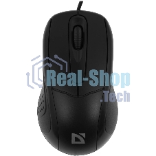 Мышь проводная Defender Standard MB-580 черный, 1000 dpi, USB, кнопки - 3