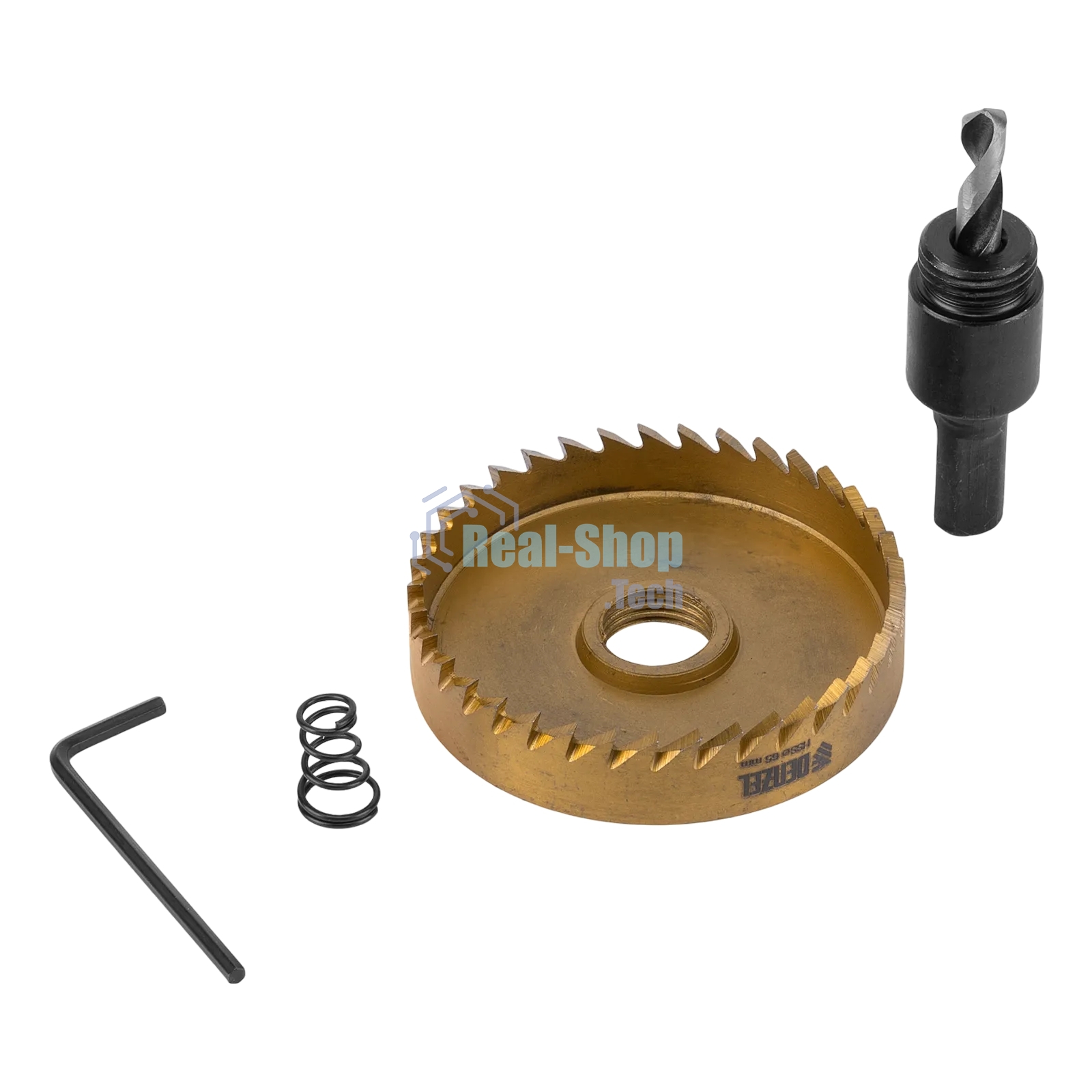 Коронка по металлу Denzel HSS, 65 мм, нитридтитановое покрытие