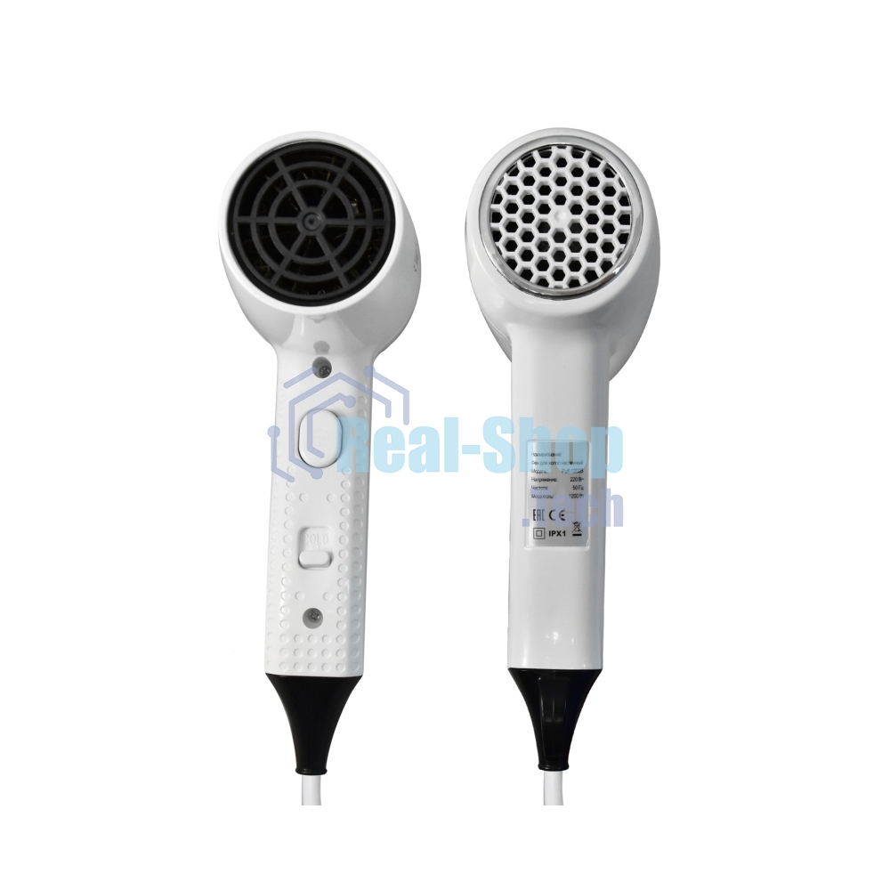 Фен для волос настенный Puff 1202, белый