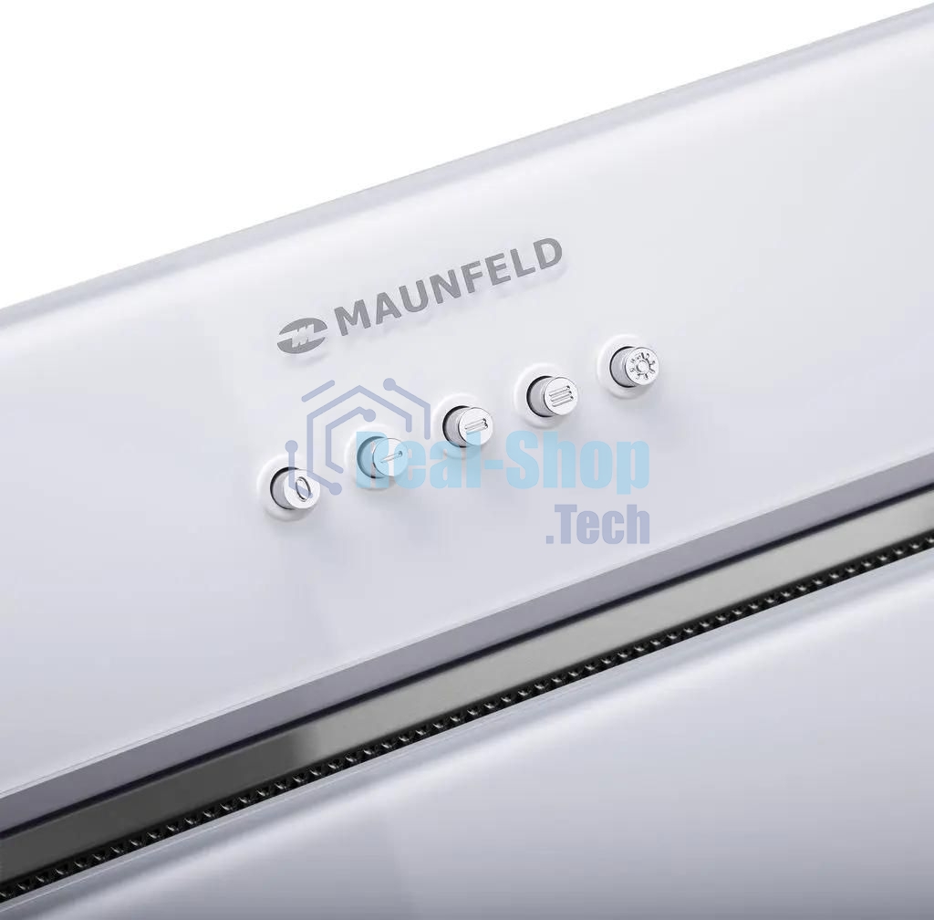 Вытяжка встраиваемая Maunfeld TRAPEZE 601GG белый, 60 см, 1150 куб. м/ч, 54 дБ