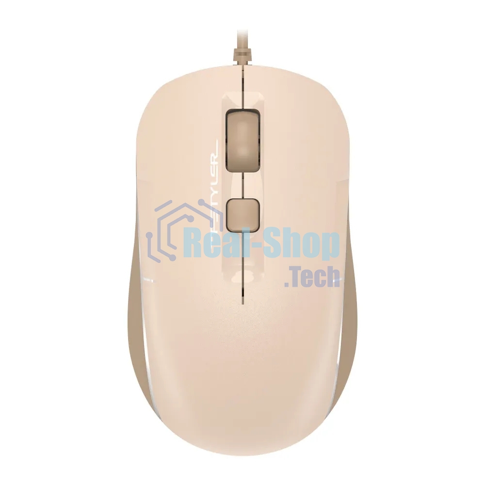 Мышь проводная A4Tech Fstyler FM26 бежевый/коричневый оптическая (2000dpi) USB для ноутбука (4but)