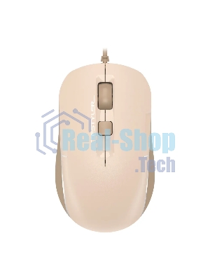 Мышь проводная A4Tech Fstyler FM26 бежевый/коричневый оптическая (2000dpi) USB для ноутбука (4but)