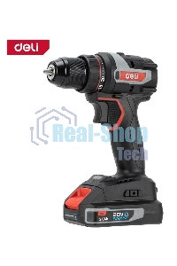 Дрель-шуруповерт аккумуляторная Deli DE-DZ20-1D2, 20В, 2 АКБ, Сумка