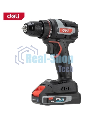 Дрель-шуруповерт Deli DE-DZ20-1D2, 20 В, 2 Ач, 50 Нм, бесщеточный