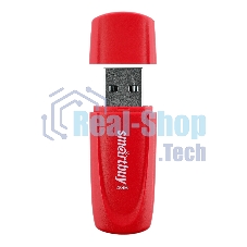Флешка USB R/W SmartBuy R/W Scout Red (SB004Gb2SCR), 4Gb, USB 2.0, R/W 10/7, красный