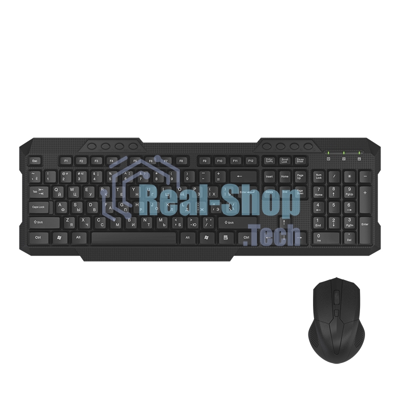 Комплект клавиатура+мышь Maxvi KWS-06 Combo беспроводной, USB, 1600 DPI, чёрный