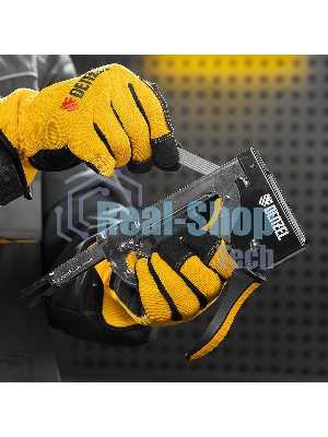 Степлер Denzel металл., скобы в комплекте, плавная регулировка удара, 2К рукоятка, тип 53, 4-14 мм