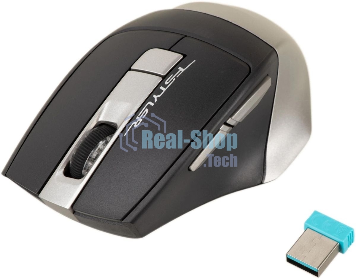 Мышь беспроводная A4Tech Fstyler FB35 серый, 2000 dpi, радиоканал, Bluetooth, USB, кнопки - 6