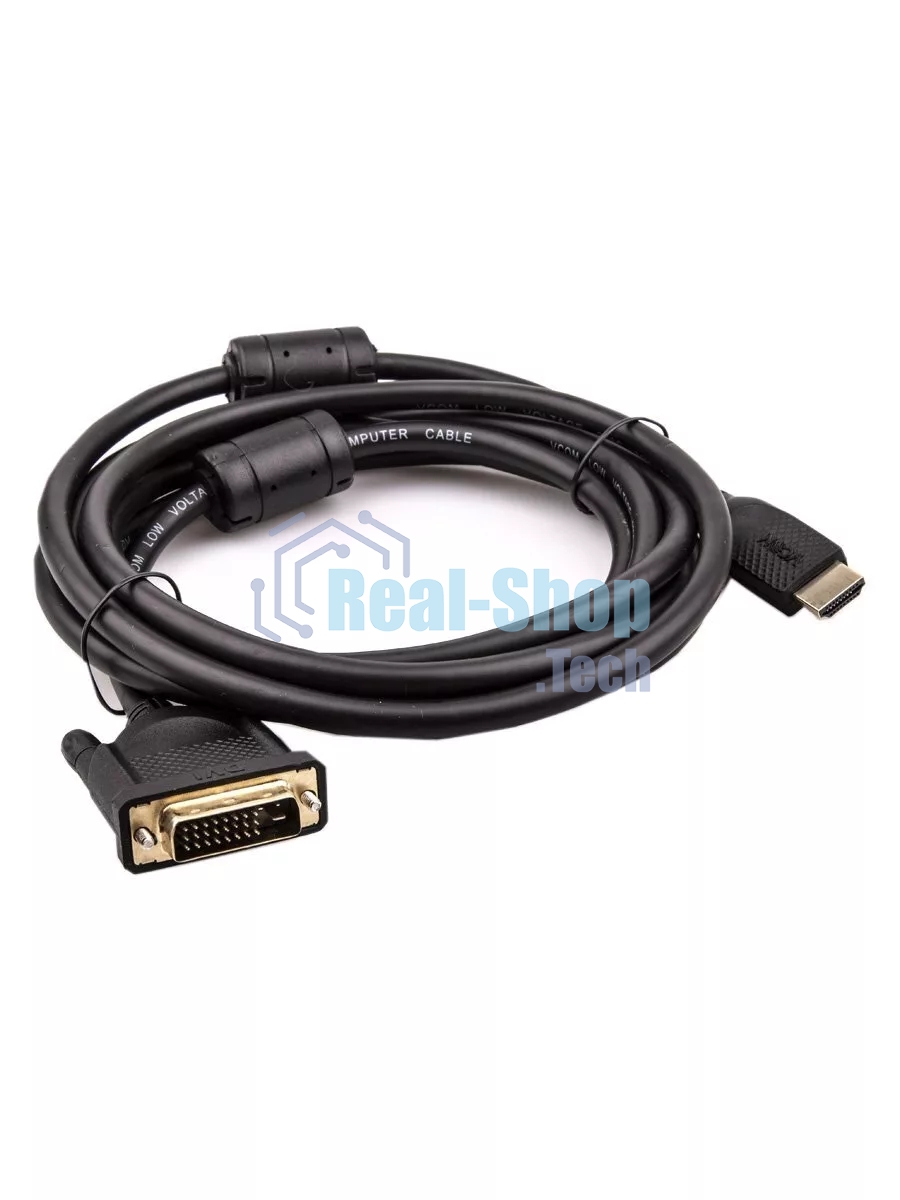 Кабель HDMI AM/DVI(24+1)M, 3 м, CU, 1080P@60Hz, 2F, VCOM CG484GD-3M