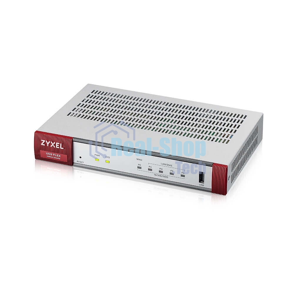Межсетевой экран Zyxel USG FLEX 100HP с подпиской Gold на 1 год (AS, AV, CF, IDP/DPI, Sandboxing, SecuReporter), 1xRJ-45: 1G PoE+ (LAN/WAN), 7xRJ-45: 1G (LAN/WAN), 1xUSB3.0 **