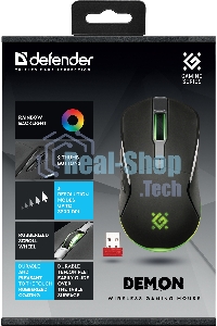 Мышь беспроводная Defender Demon GM-534 черный, 3200 dpi, радиоканал, USB, кнопки - 6