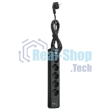 Сетевой фильтр QUMO Power Bar 5SP4U (P-0005), черный