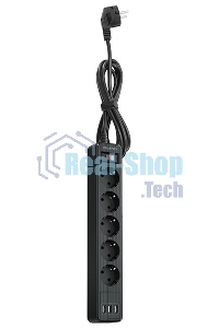 Сетевой фильтр QUMO Power Bar 5SP4U (P-0005), черный