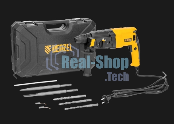 Перфоратор Denzel RHB-750-24, SDS-plus, 750 Вт, 2,7 Дж, от сети