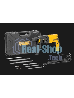 Перфоратор Denzel RHB-750-24, SDS-plus, 750 Вт, 2,7 Дж, от сети