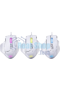 Мышь проводная REDRAGON Bullseye белый, 12400 dpi, USB, кнопки - 8