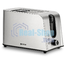 Тостер Vitek VT-1570 нержавеющая сталь, 800 Вт, 2 слота
