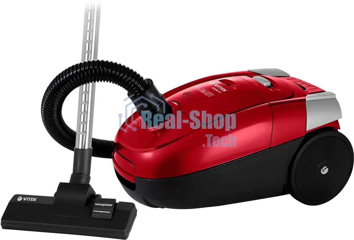 Пылесос Vitek VT-1820 красный/черный, 400/2200 Вт, уборка сухая, пылесборник мешок 4 л