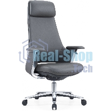 Кресло руководителя Cactus CS-LBK-KYOTO кожа, крестов. алюминий