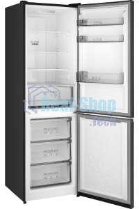 Холодильник Weissgauff WRK 185 Total NoFrost Inverter черный двухкамерный 205/86л морозилка снизу