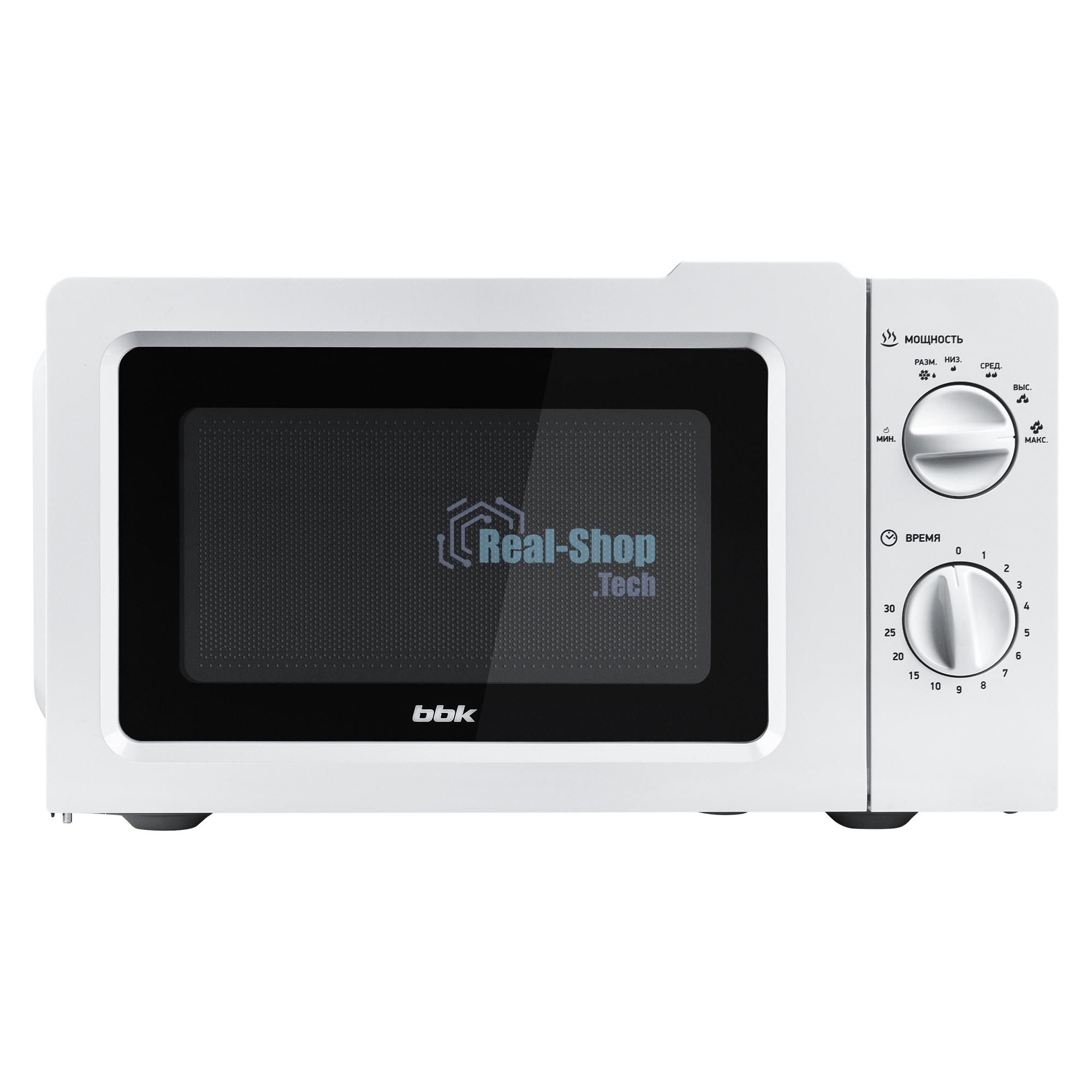 Микроволновая печь BBK 17MWS-781M/W белый, 17 л, 700 Вт, переключатели - поворотный механизм