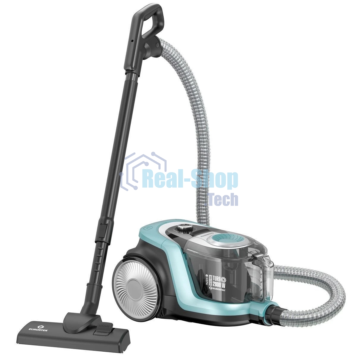 Пылесос Eurostek EVC-4519 бирюзовый, 500/2800 Вт, уборка сухая, пылесборник контейнер 3 л