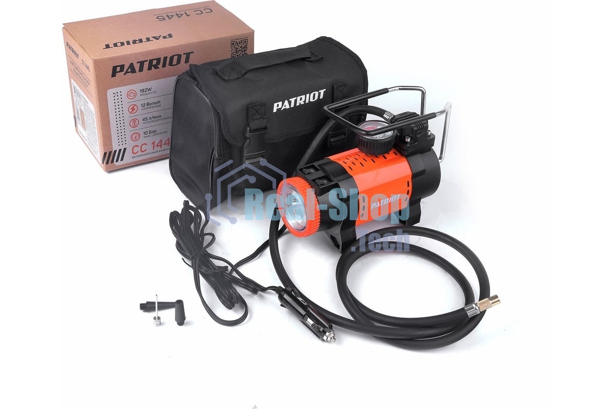 Компрессор автомобильный Patriot CC 1445 черный/оранжевый