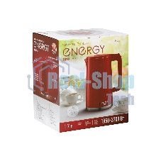 Чайник электрический Energy E-208 1.7 л красный, двойной корпус