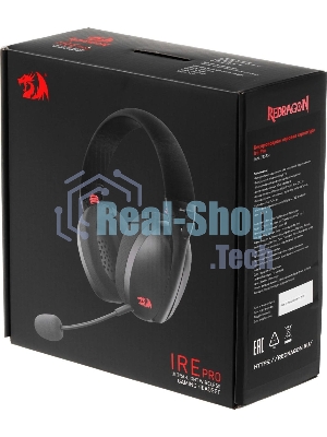 Гарнитура Redragon Ire Pro чёрный, беспроводная + проводная, Bluetooth / USB, до 25 ч