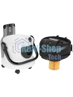 Пылесос моющий Karcher SE 4 Plus *EU белый, 400/1000 Вт, уборка влажная/сухая, пылесборник контейнер/мешок 4 л
