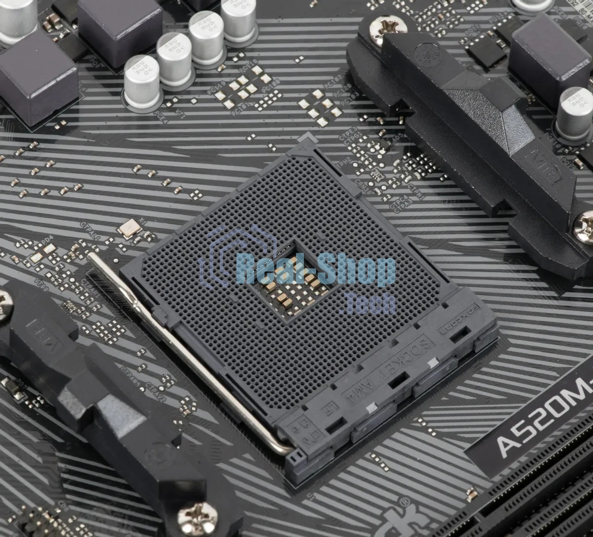 Материнская плата ASRock A520M-HDV, AMD A520, 2x1x M.2 , 1x PCI-E x16, 1x PCI-E x1, 1x D-Sub есть, 1x HDMI есть, 1x DVI есть, 1x DP нет, 1x 1Gb LAN Wi-Fi нет, BT нет, 2x USB 2.0, 2x USB 3.2 Gen1, 7.1, microATX