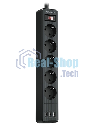 Сетевой фильтр QUMO Power Bar 5SP4U (P-0005), черный