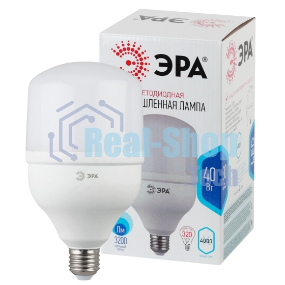 Лампа светодиодная ЭРА Б0027005 STD LED POWER T120-40W-4000-E27
