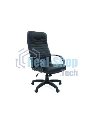 Кресло Chairman 480 LT черный, экокожа, 120 кг