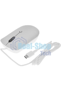 Мышь проводная Lenovo 540 светло-серый, 2400 dpi, USB-C, кнопки - 4