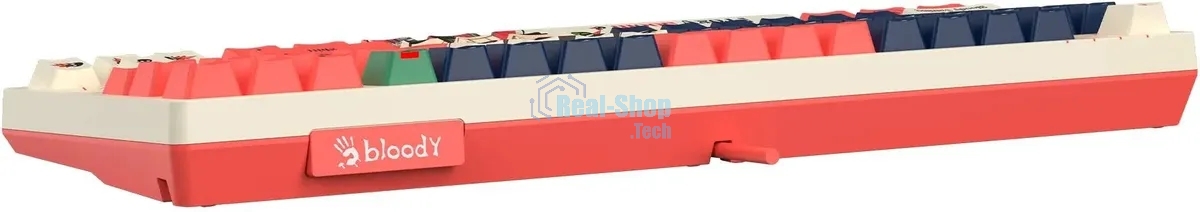 Клавиатура проводная A4Tech Bloody AT87 Proxy Boom USB бежевый/красный