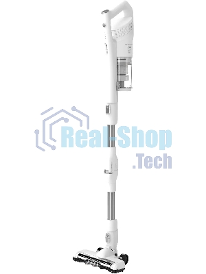 Пылесос вертикальный Coolfort CF-3004 белый, питание от аккумулятора, 150 Вт, уборка сухая/влажная, пылесборник 0,5 л, работа от АКБ max 30 мин.