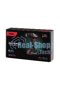 Дрель-шуруповерт аккумуляторная Deli DE-DZ20-1D2, 20В, 2 АКБ, Сумка