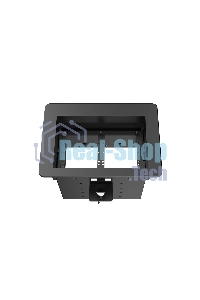 Прямоугольный металлический корпус Wize Pro WRTS-06BOX-B для модульной системы врезного лючка в стол с убирающейся крышкой для установки до 6 модулей-вставок, преустановленная рамка, черный