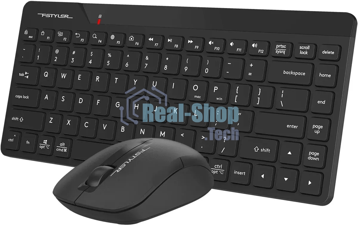 Комплект клавиатура + мышь A4Tech Fstyler FG2200 Air2 клав:черный мышь:черный USB беспроводная slim