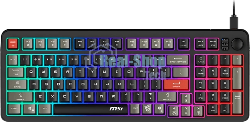Клавиатура MSI Forge GK110 проводная, USB Type-A, чёрный