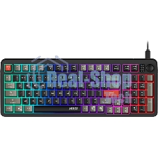 Клавиатура MSI Forge GK110 проводная, USB Type-A, чёрный