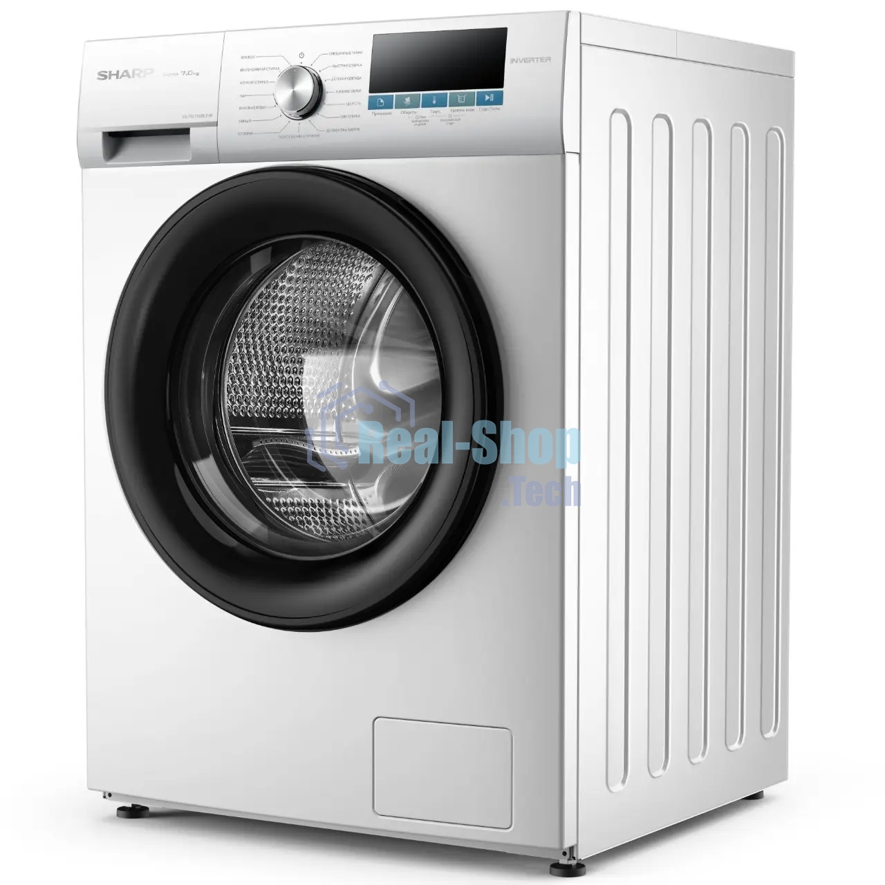 Стиральная машина Sharp ES-FEI712DLZ-W белый, загрузка фронтальная 7 кг, 1200 об/мин, класс A+++