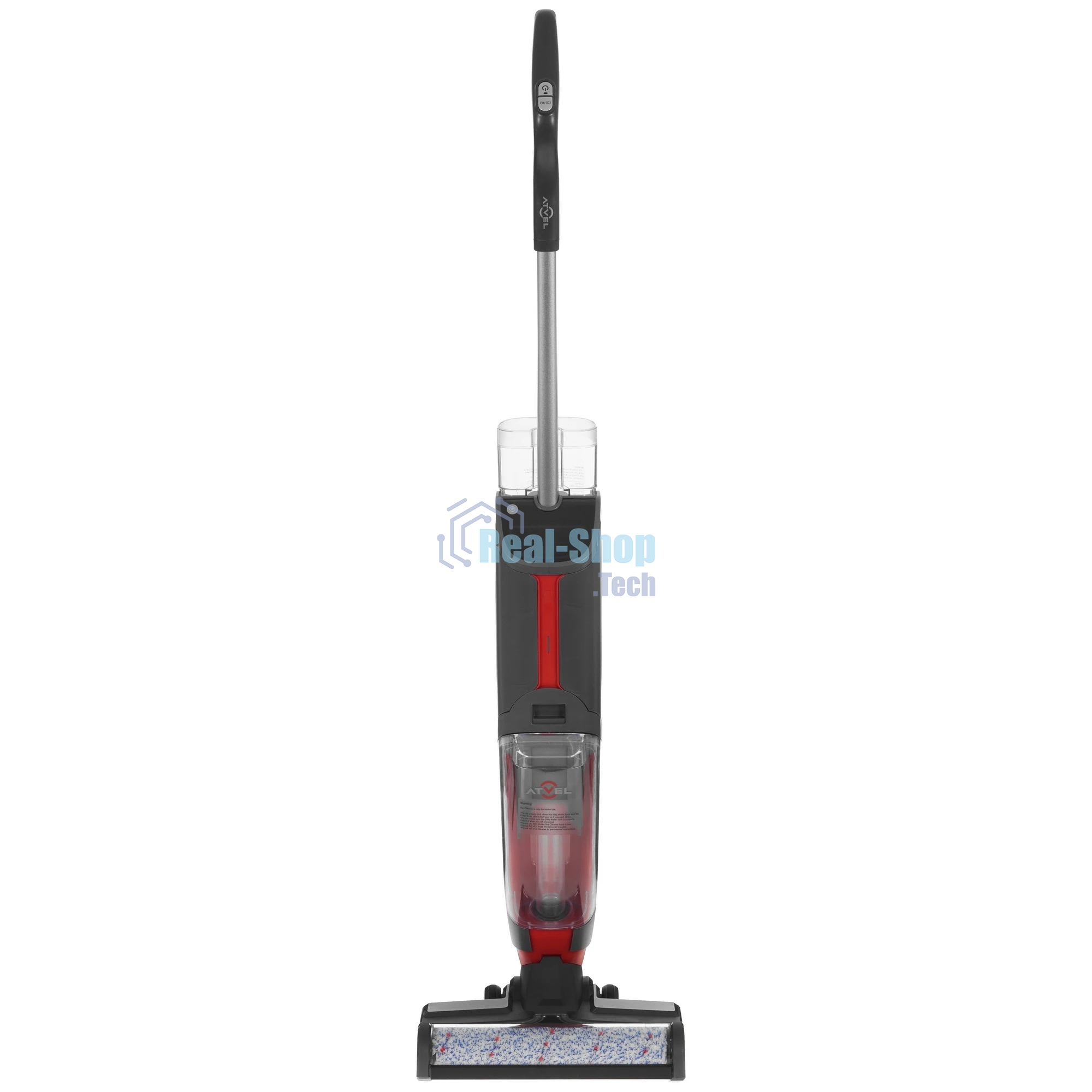 Пылесос вертикальный Atvel F16 Upright серый/красный, питание от аккумулятора, 150 Вт, уборка влажная/сухая, пылесборник 0.45 л